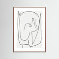 Oak Dark Contemplative Figure