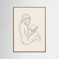 Oak Dark Contemplative Line Portrait