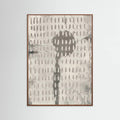 Oak Dark Contemporary Abstract In White and Grey Poster