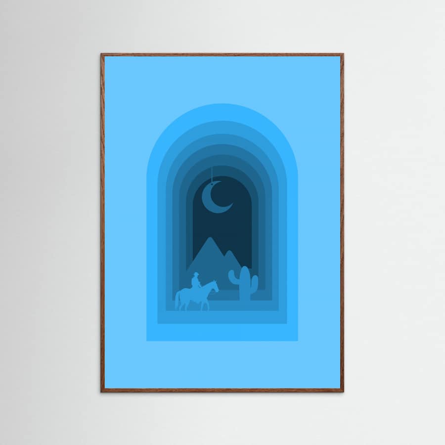 Oak Dark Cool Desert Night Poster