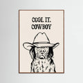 Oak Dark Cool it Cowboy Black Poster