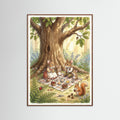 Oak Dark Cozy Forest Gathering