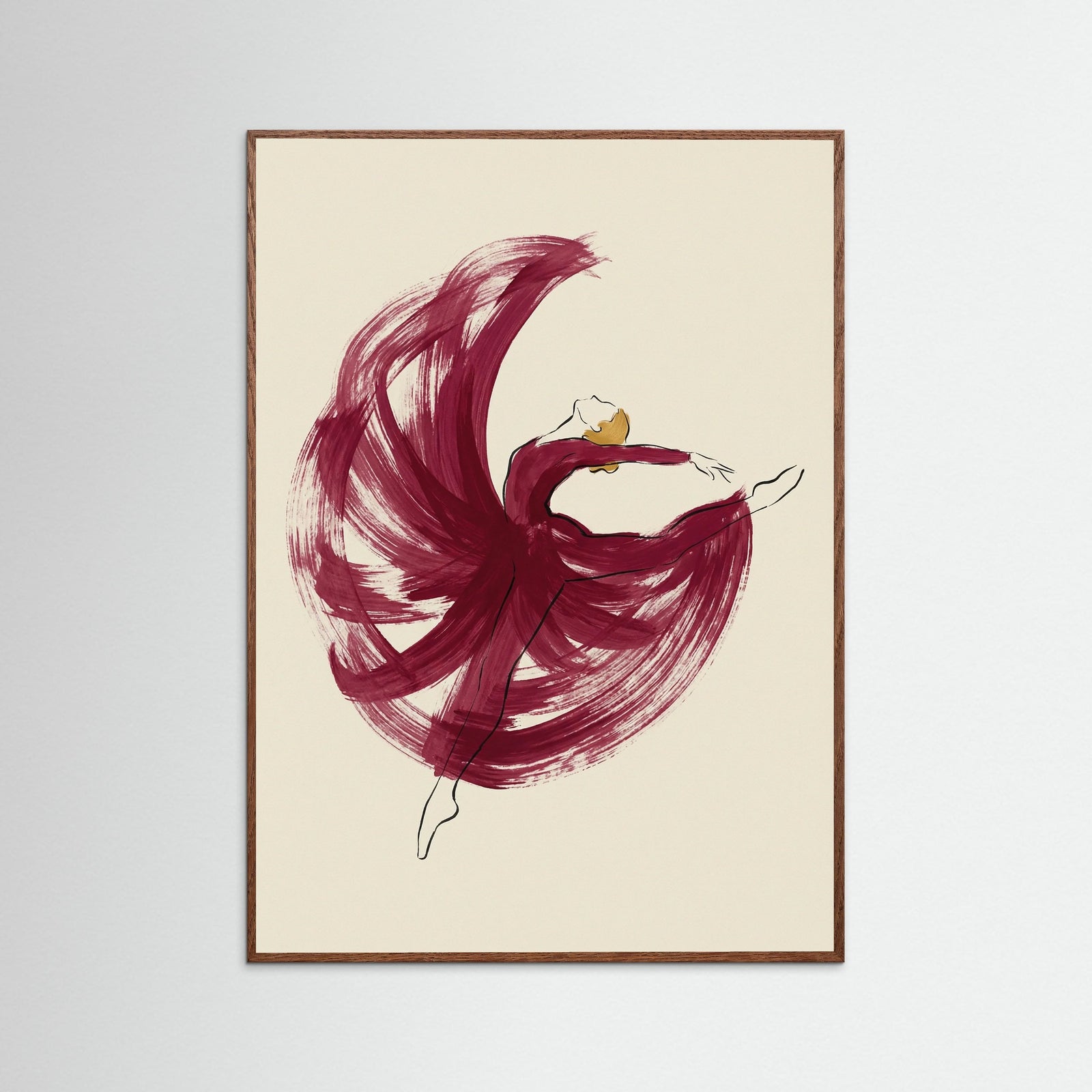 Oak Dark Crimson Swirl