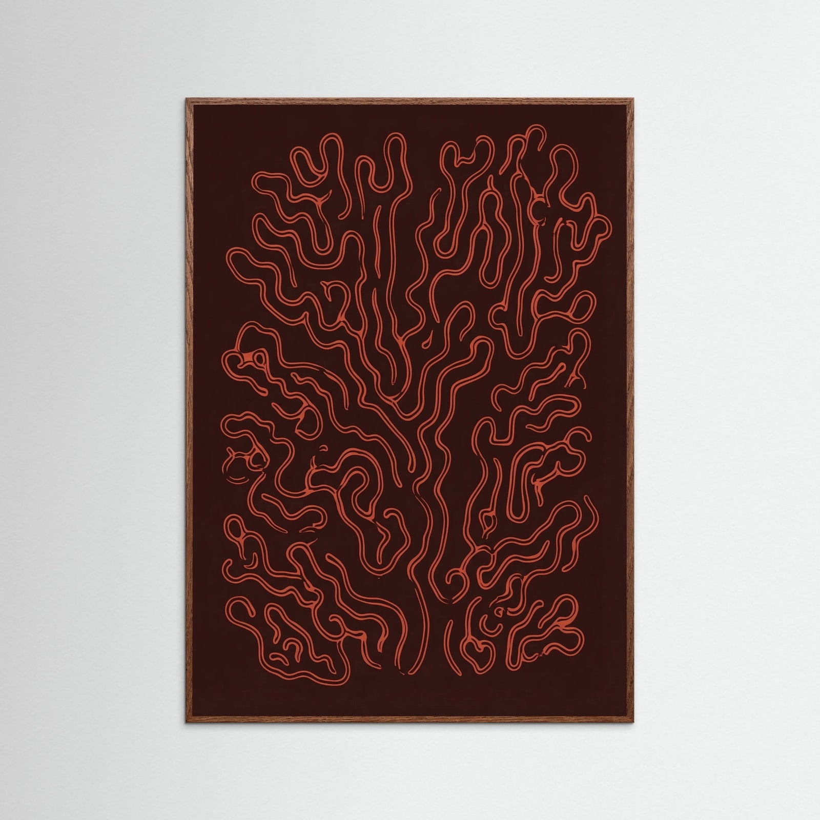 Oak Dark Crimson Veins