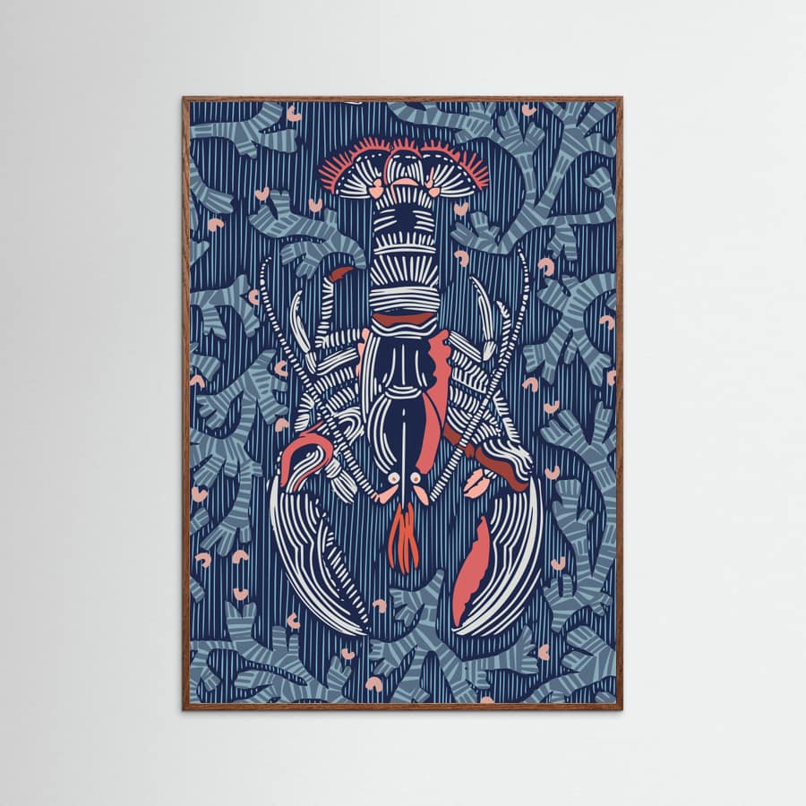 Crustacean Core navy Poster – poster and art print