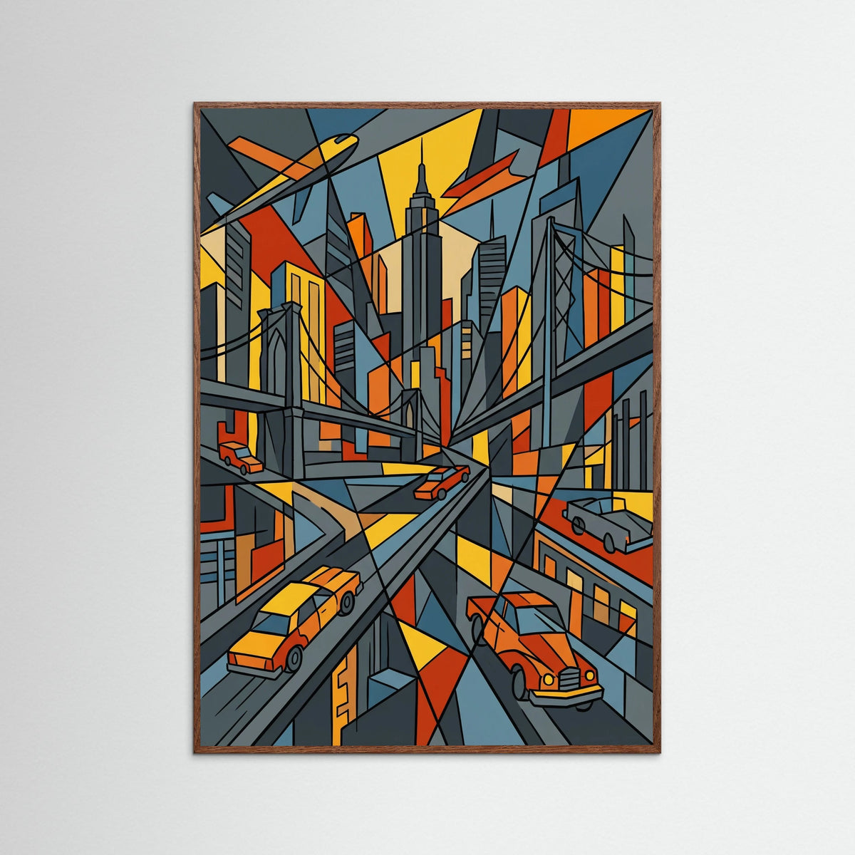 Oak Dark Cubist Contemplation