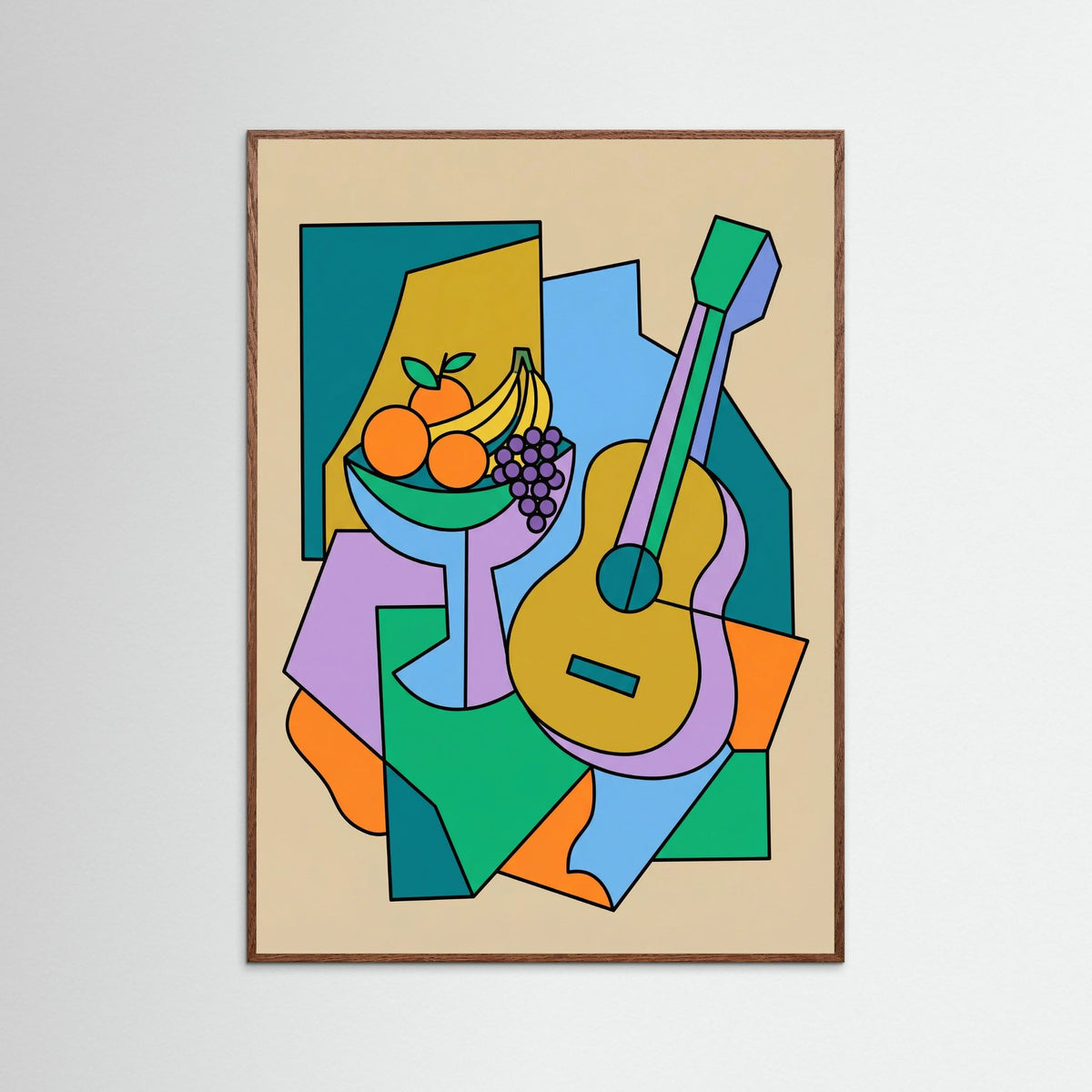 Oak Dark Cubist Figure Study
