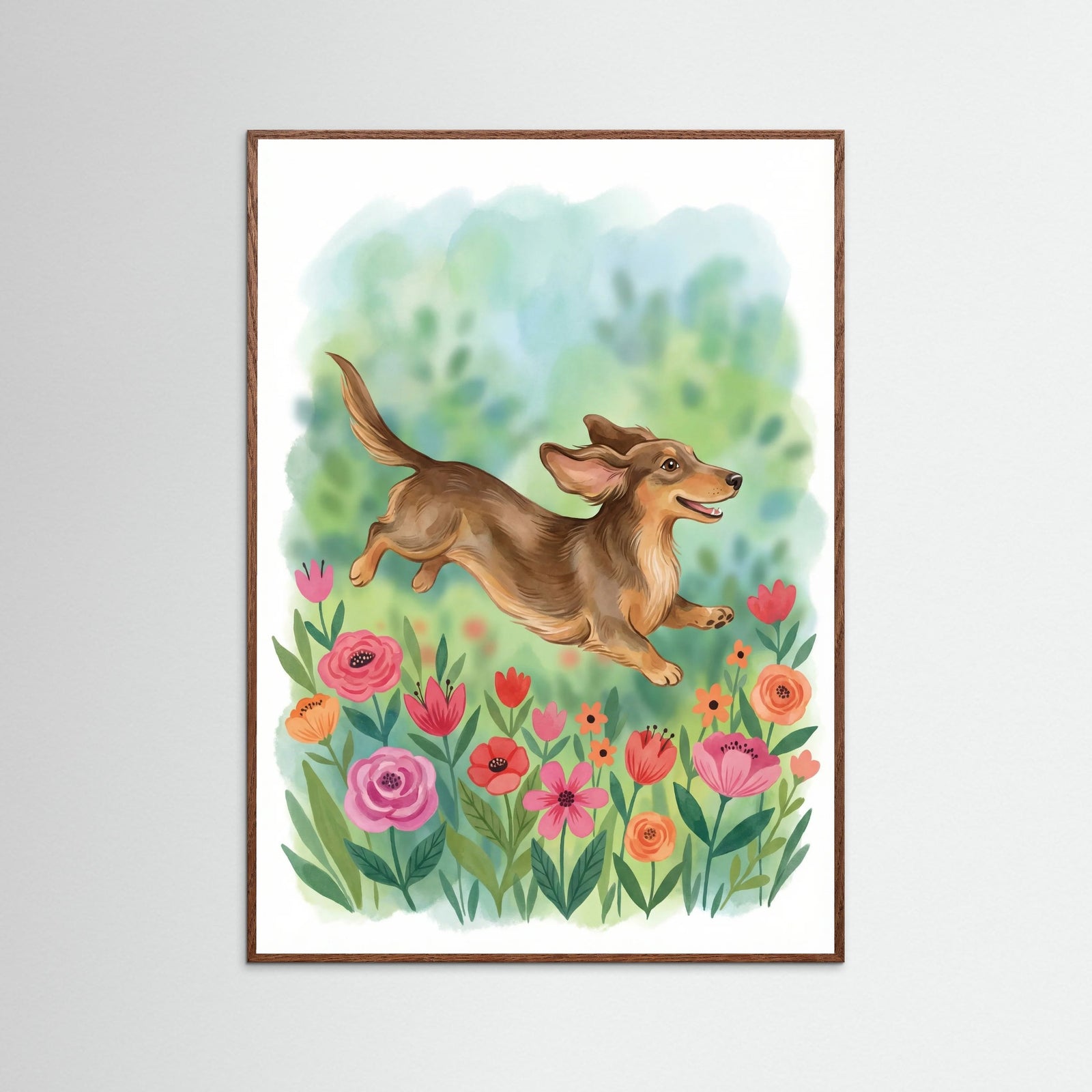 Oak Dark Dachshund Trio