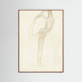 Oak Dark Dancing Figure Sketch