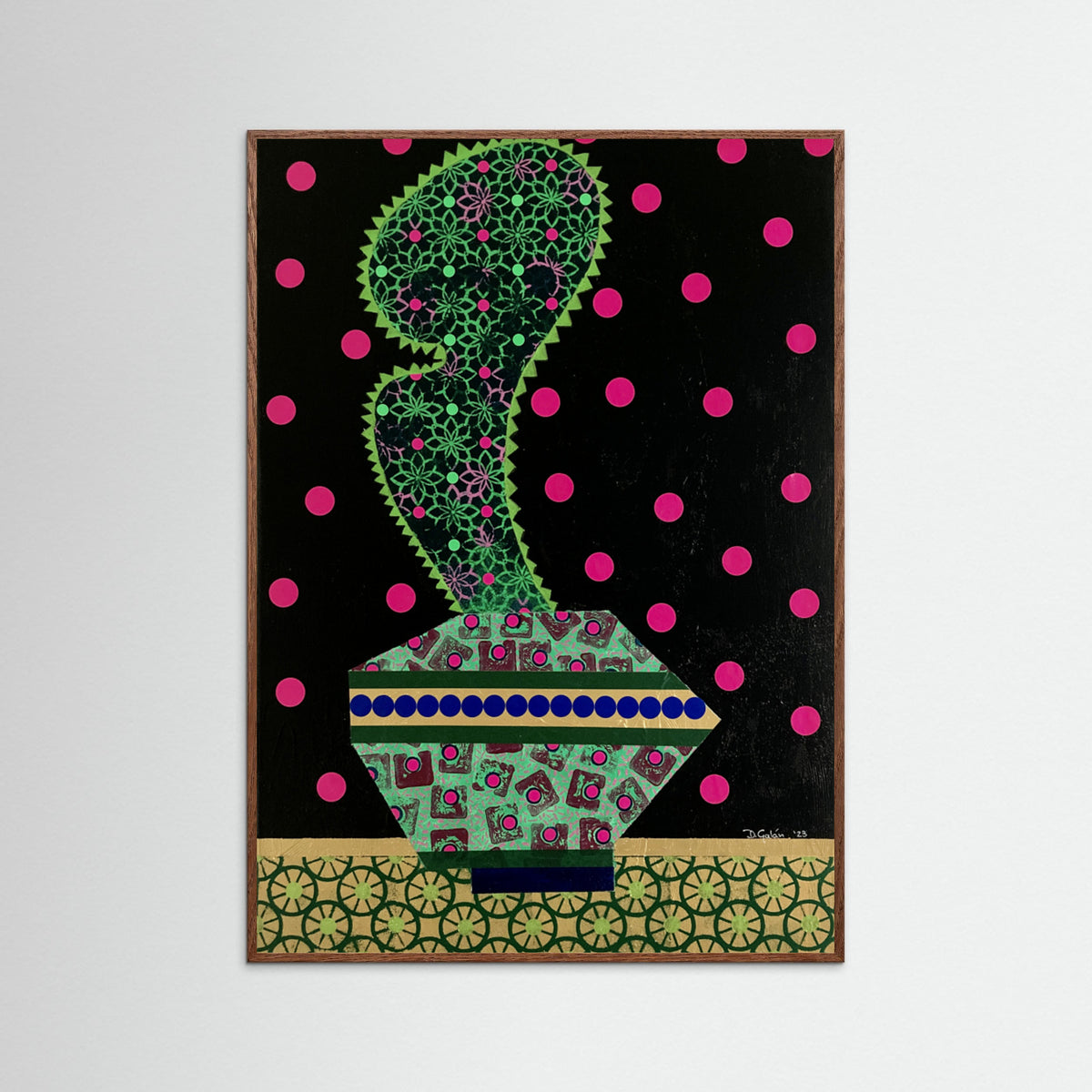 Oak Dark Dark Night Cactus Poster