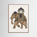 Oak Dark Decorated Horse
