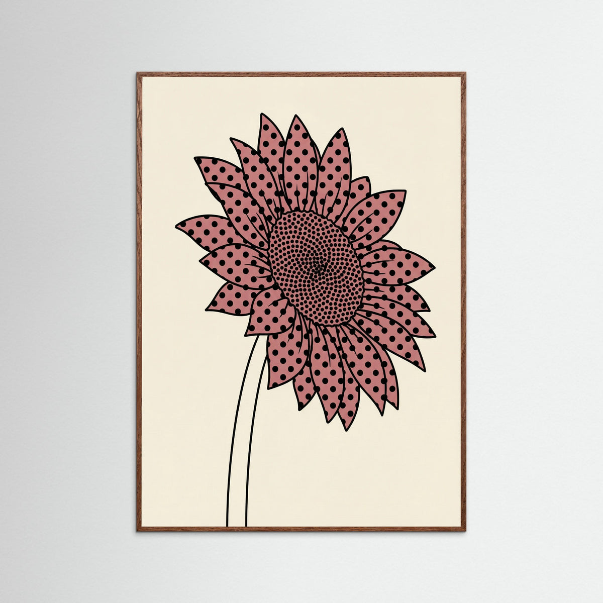 Oak Dark Dotted Mushroom Whimsy