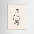 Oak Dark Duck wearing Western Boots Poster