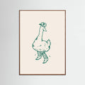 Oak Dark Duck wearing Western Boots in green Poster