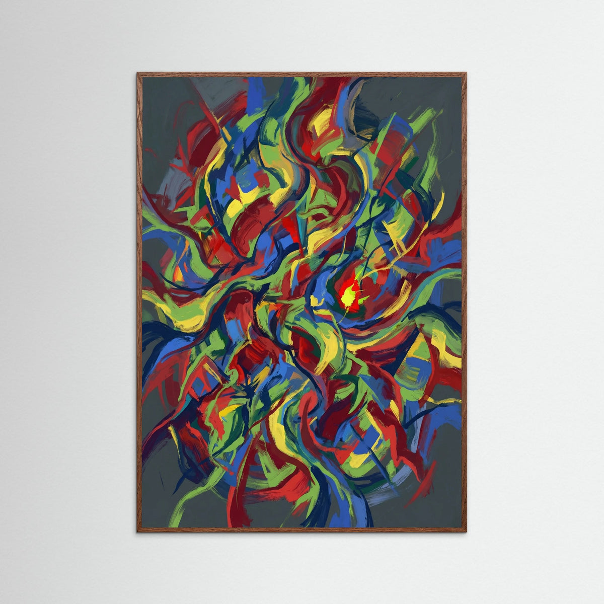 Oak Dark Dynamic Abstraction Beige