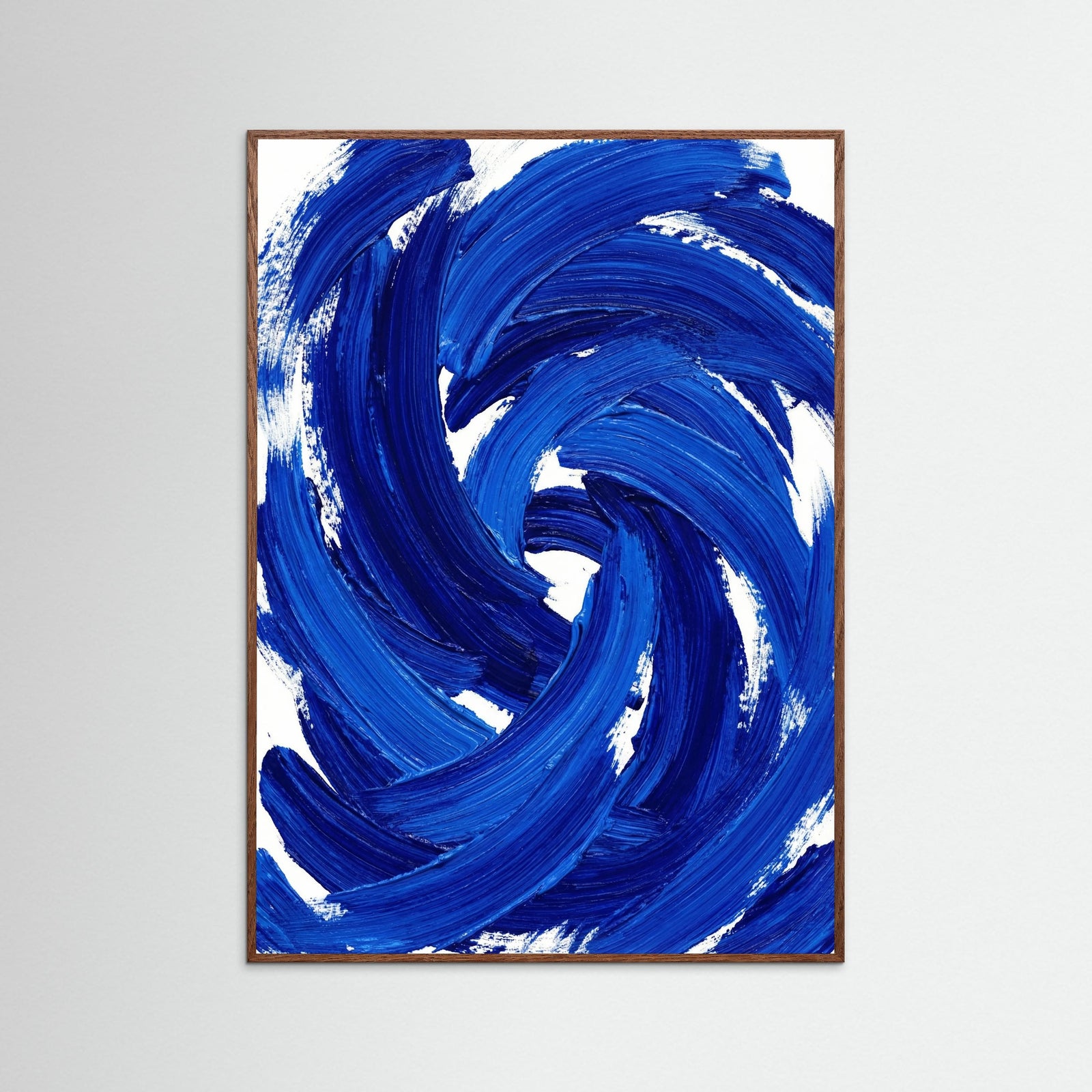 Oak Dark Dynamic Blue Abstraction