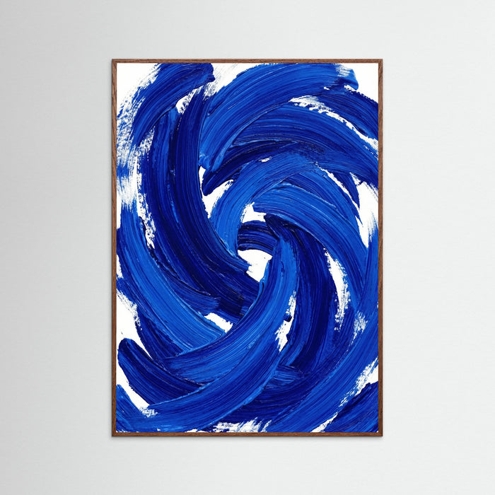 Oak Dark Dynamic Blue Abstraction