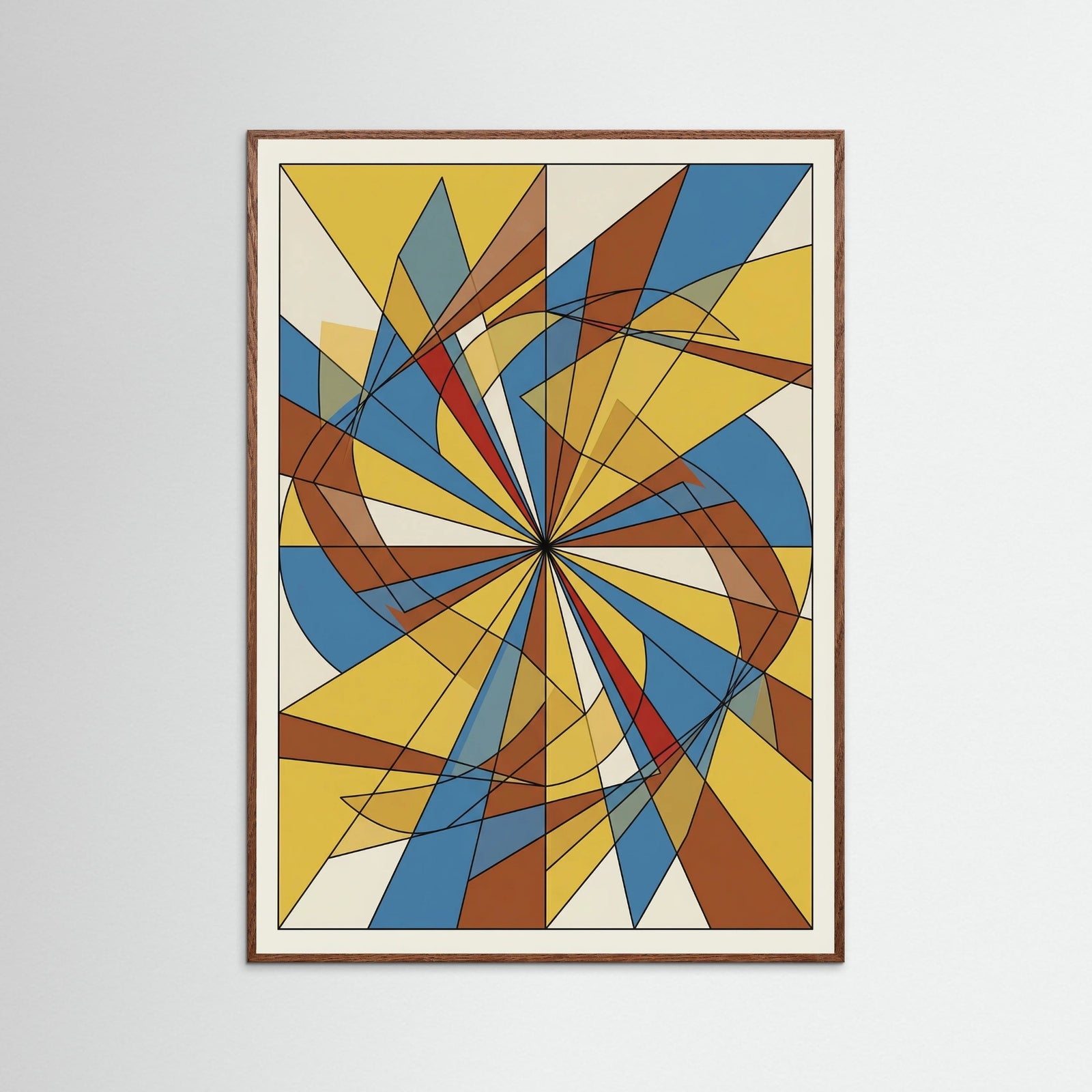 Oak Dark Dynamic Geometric Forms