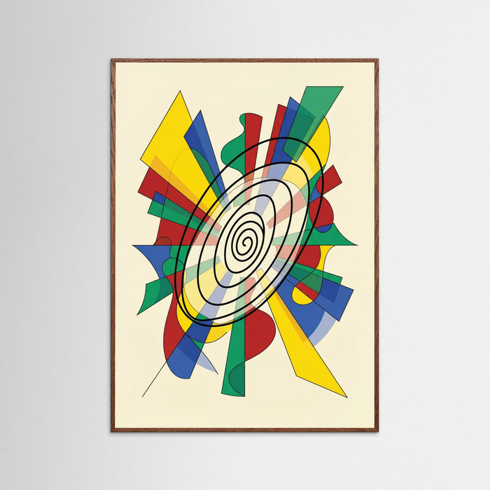 Dynamic Intersections Beige – poster and art print