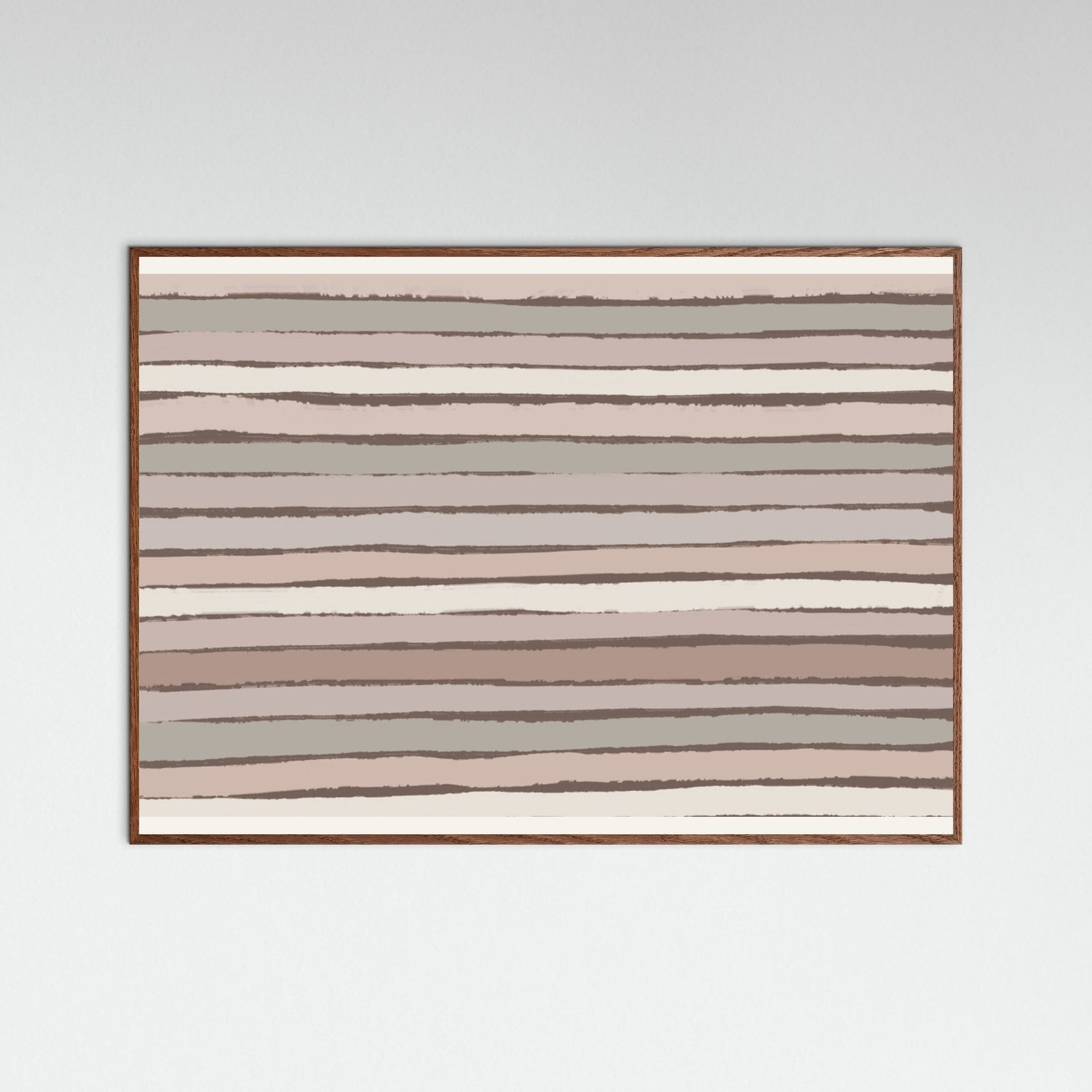 Oak Dark Earthy Stripes Poster