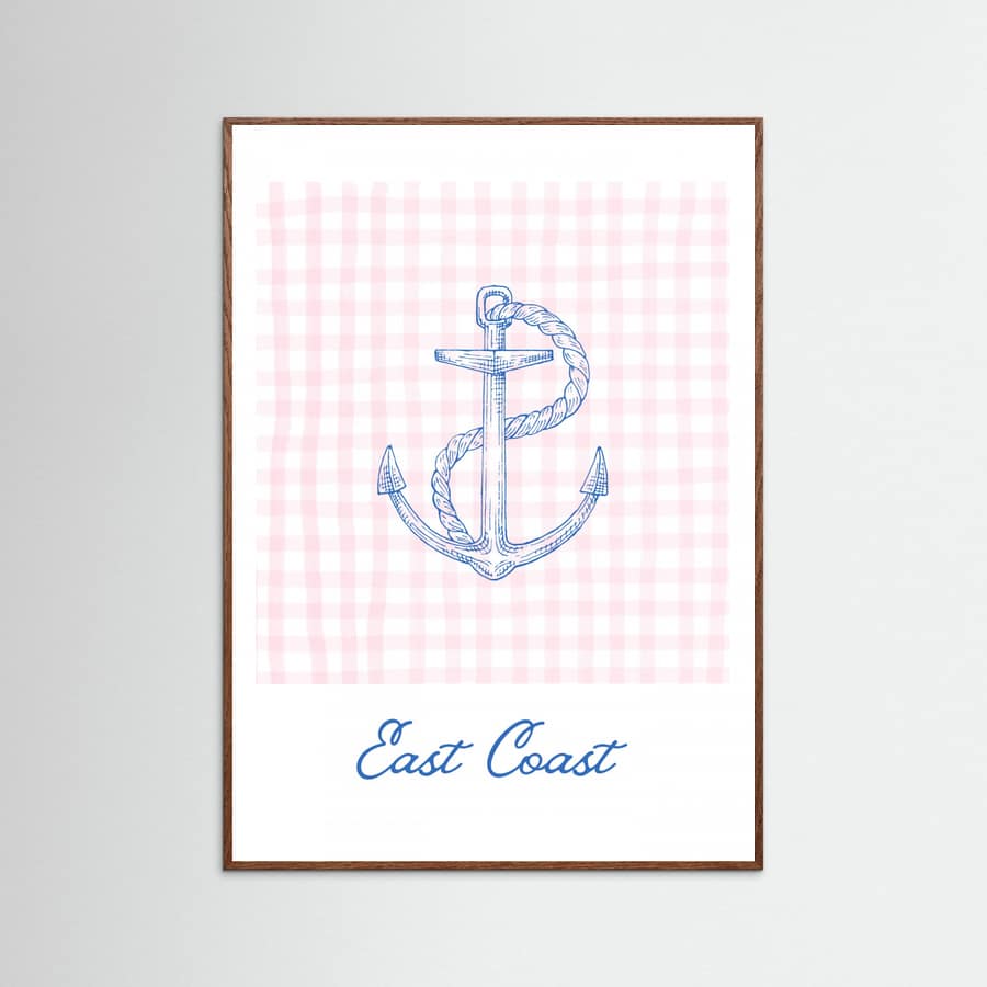 East Coast Anchor Poster – plakat og kunsttryk