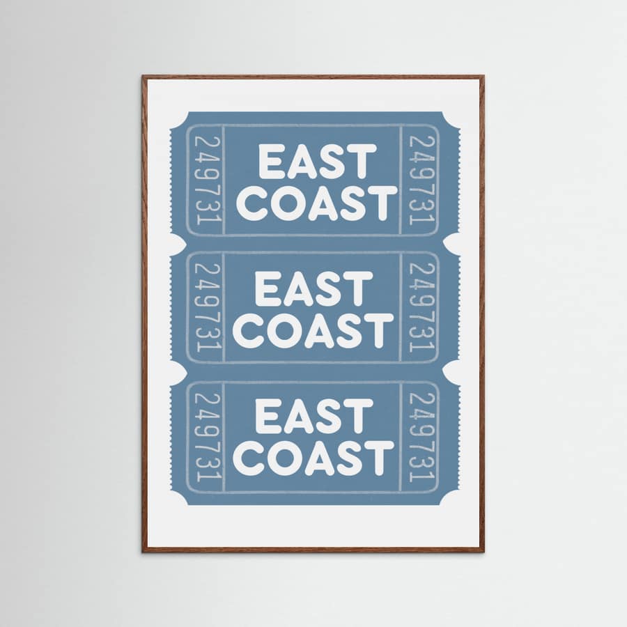 East Coast Tickets Poster – poster and art print