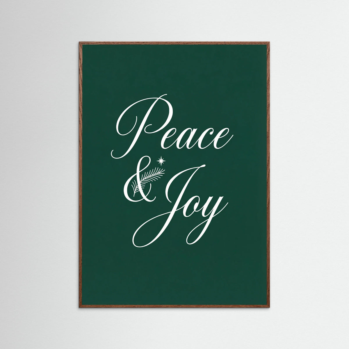 Oak Dark Elegant Christmas Script