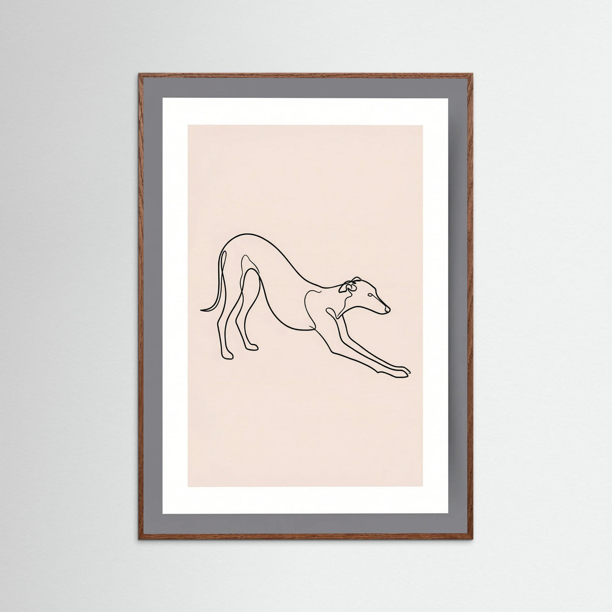 Oak Dark Elegant Feline Sketch