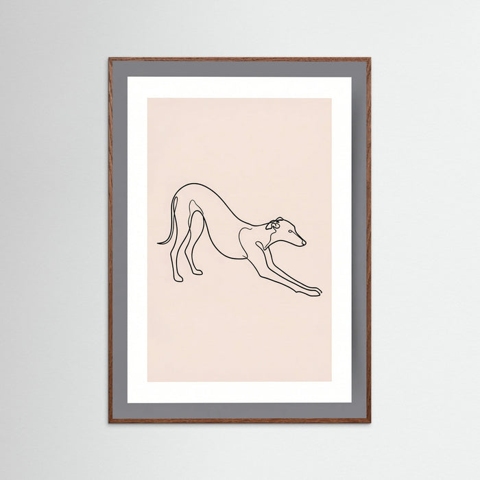 Oak Dark Elegant Feline Sketch