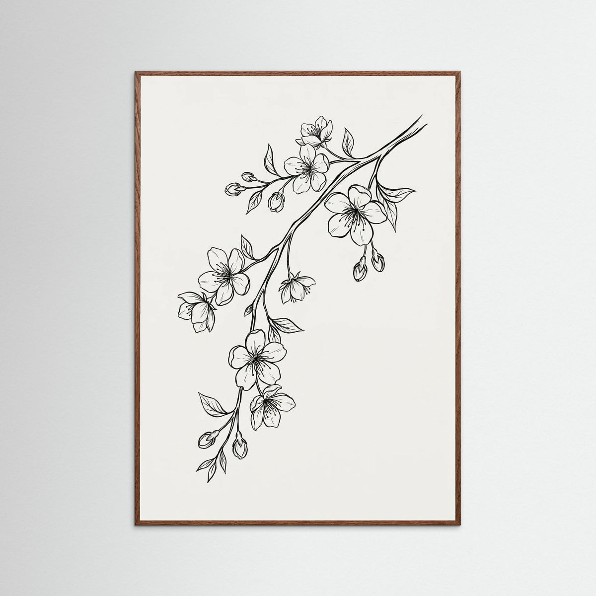 Oak Dark Elegant Florals