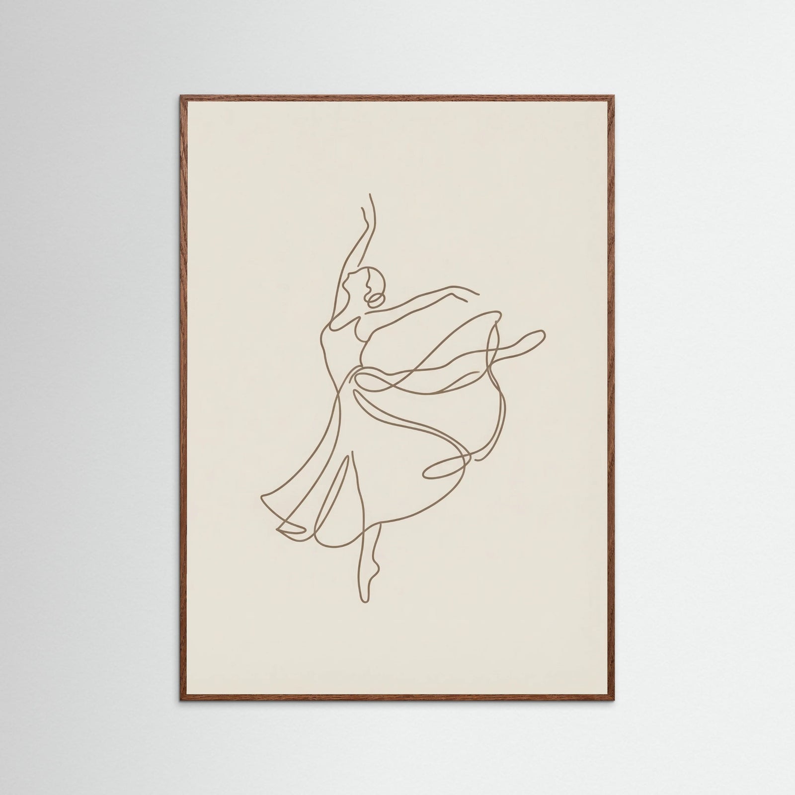 Oak Dark Elegant Line Figure