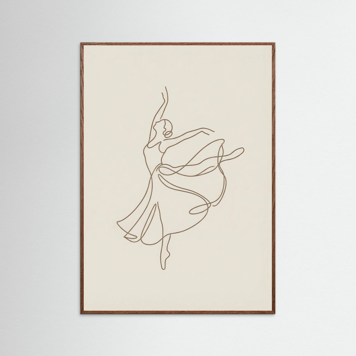 Oak Dark Elegant Line Figure