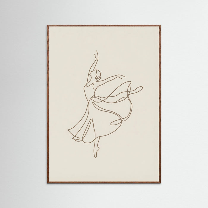 Oak Dark Elegant Line Figure