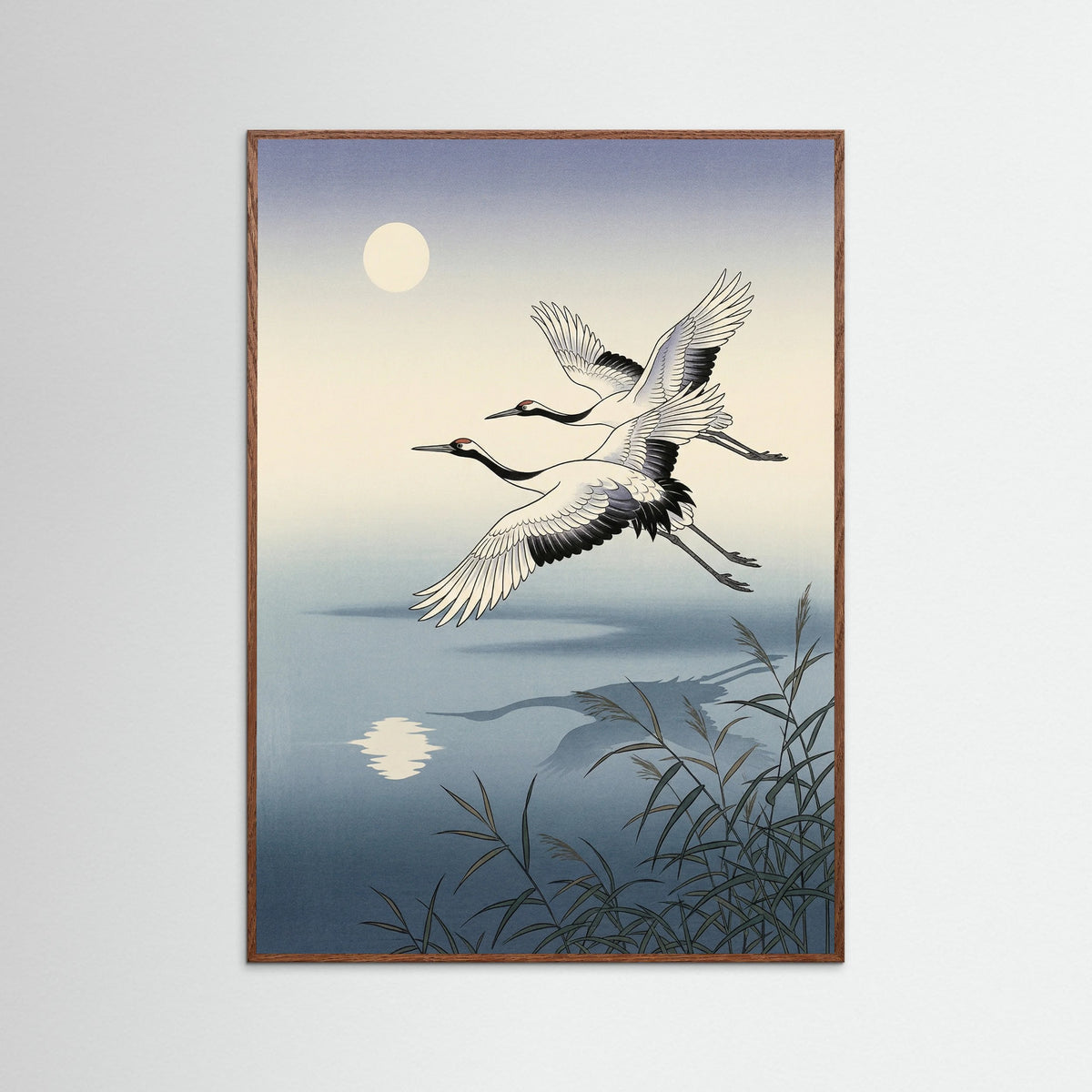 Oak Dark Elegant Peacocks Perched