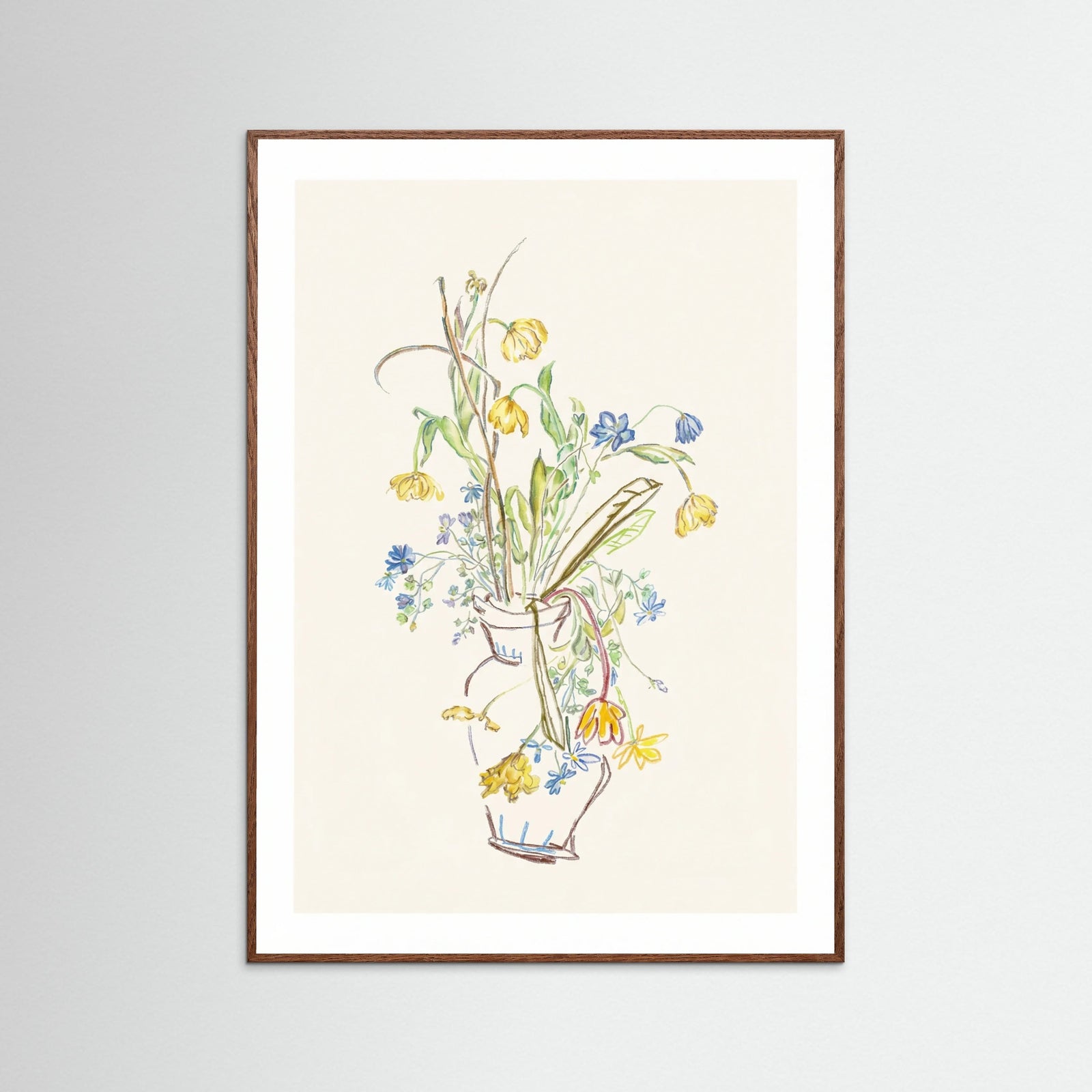 Oak Dark Ephemeral Blossom Sketch