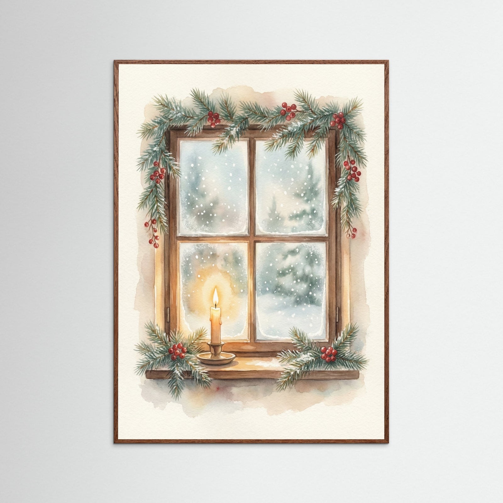 Oak Dark Festive Lantern