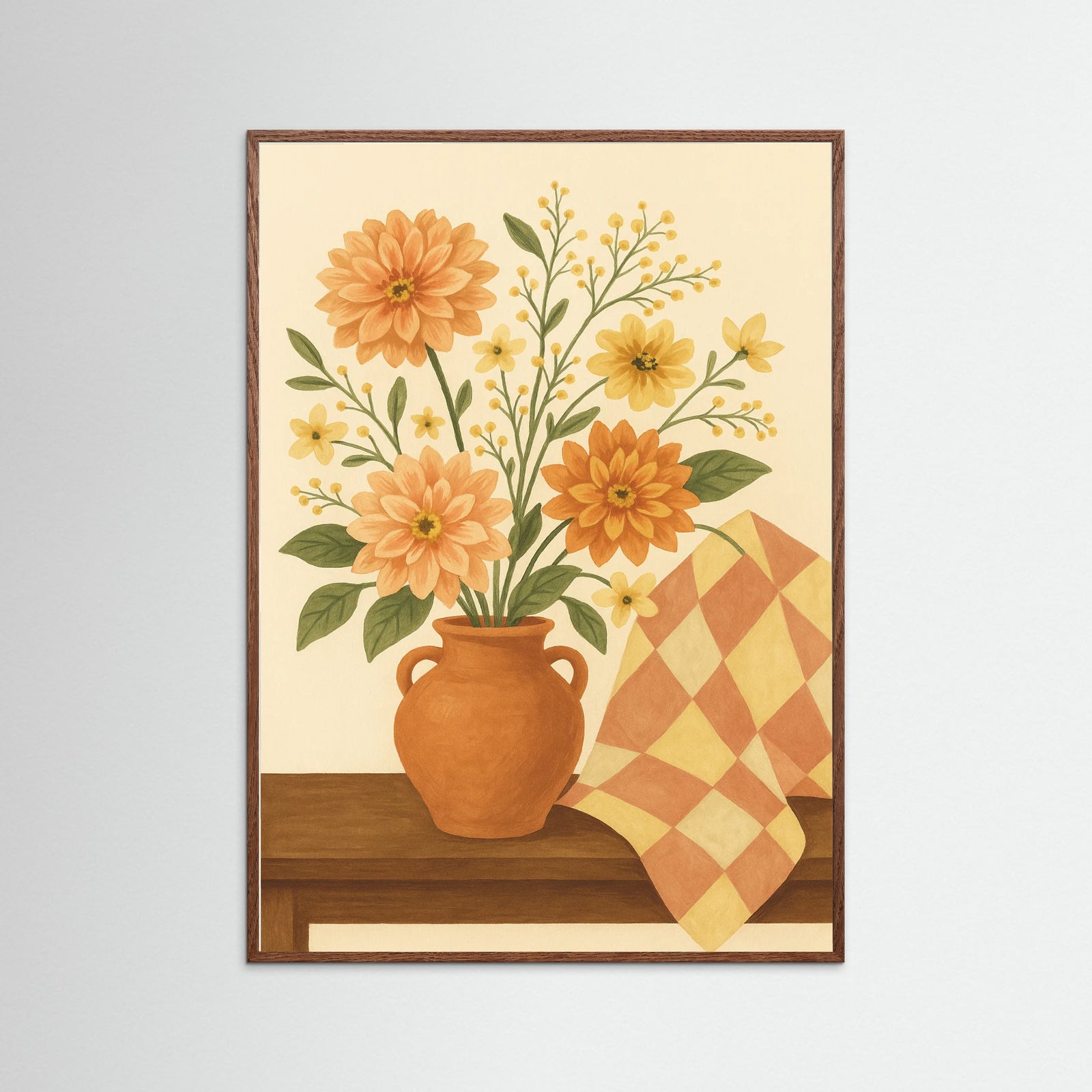 Oak Dark Floral Harmony