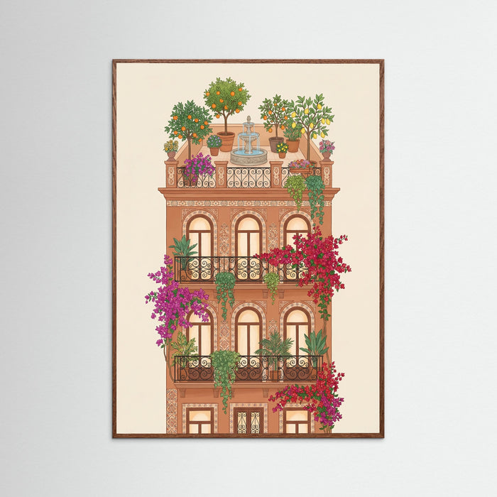 Oak Dark Floral House Facades