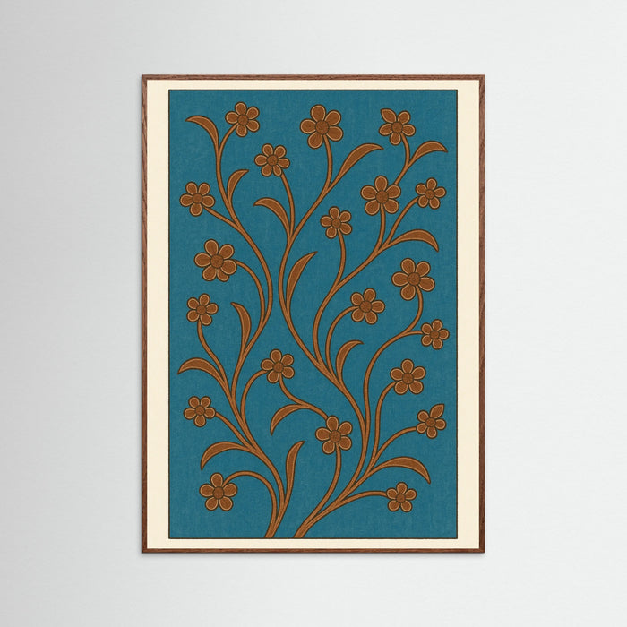 Oak Dark Floral Patterns