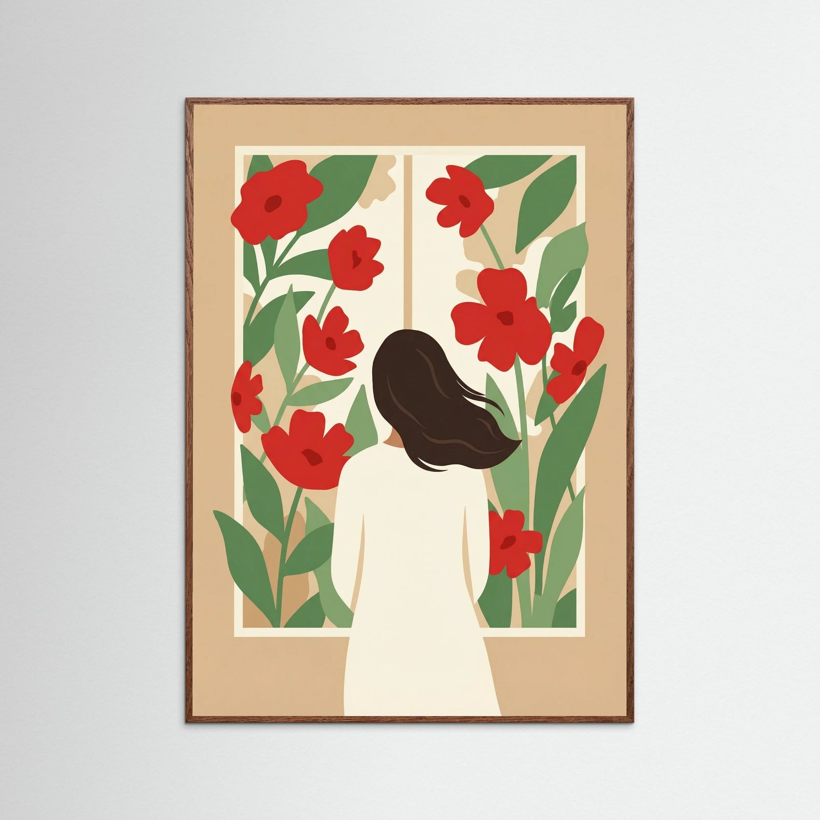 Oak Dark Floral Repose