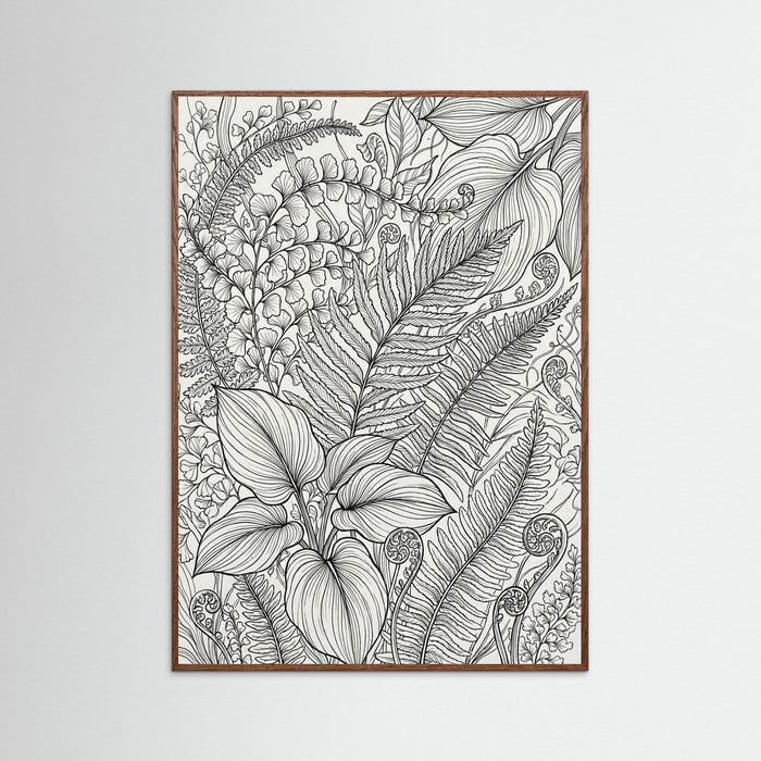 Oak Dark Floral Rhythm