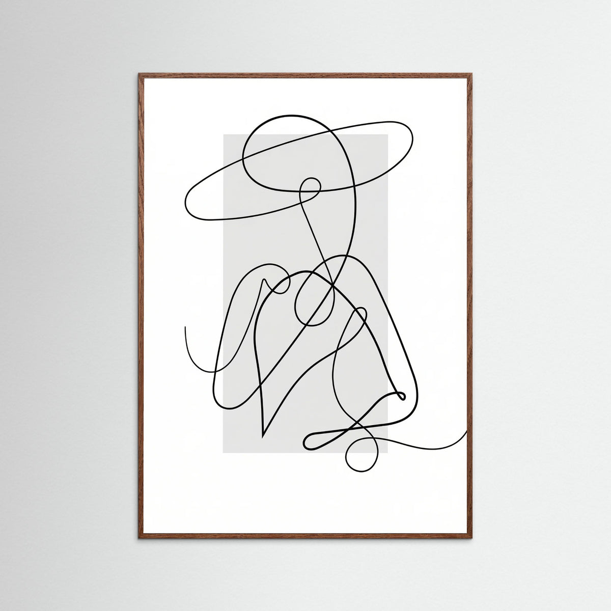 Oak Dark Flowing Contours Gray