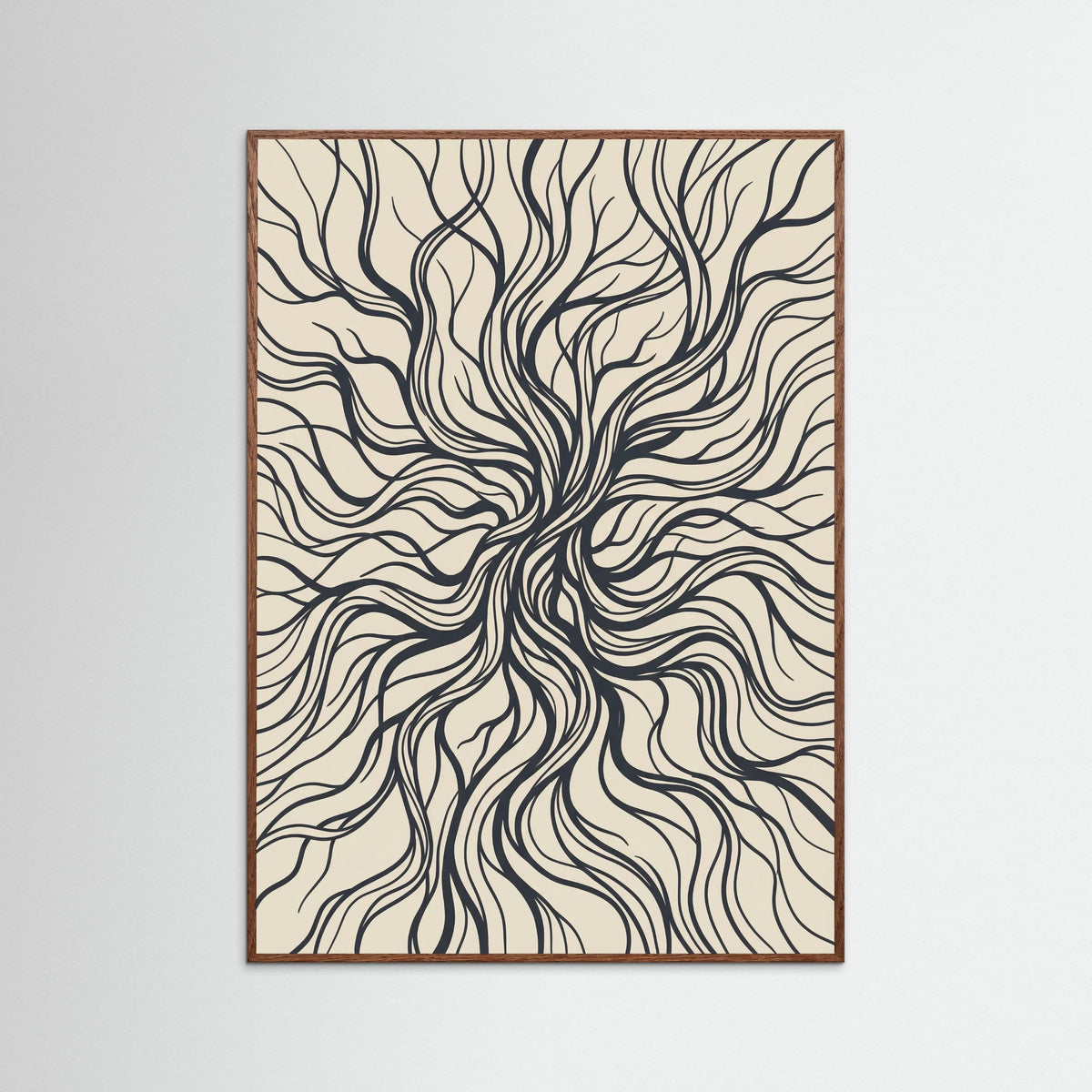 Oak Dark Flowing Contours