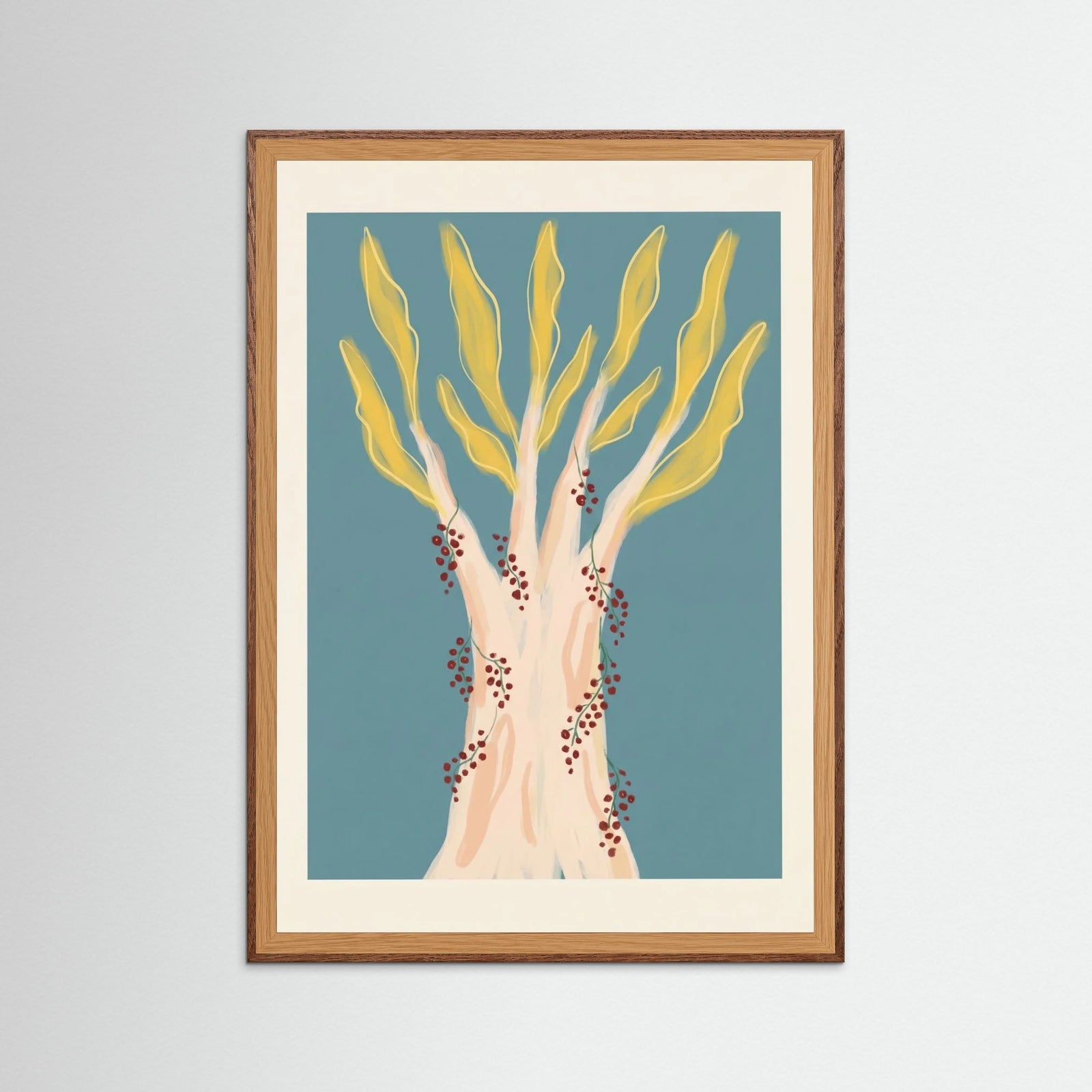 Oak Dark Fountain Flora Burst