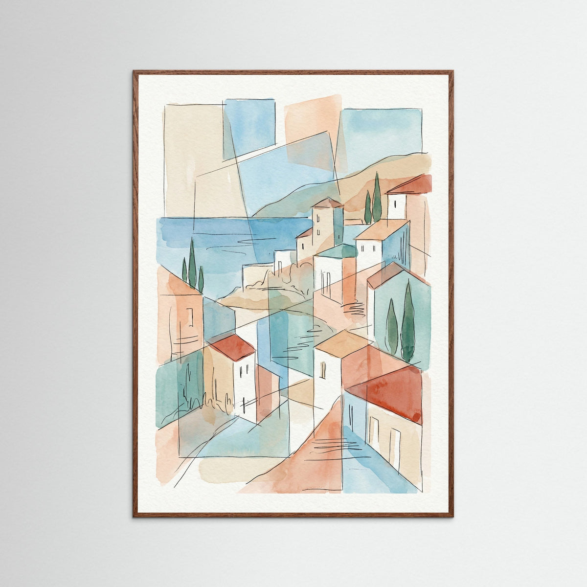 Oak Dark Fragmented Mediterranean View