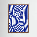 Front Blue and White Striped Nude Poster – poster and art print