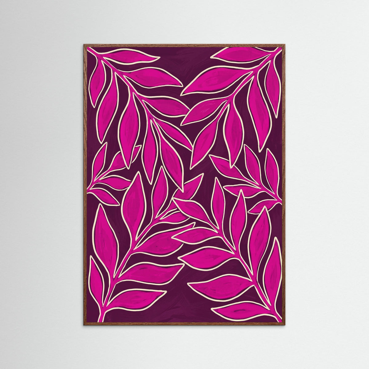 Oak Dark Fuchsia Blooms