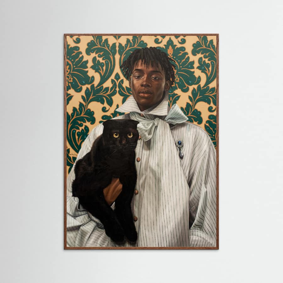 Gentleman with Cat Poster – poster and art print