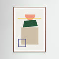 Oak Dark Geometric Abstraction