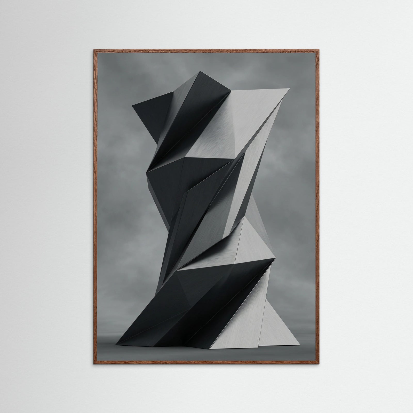 Oak Dark Geometric Folds